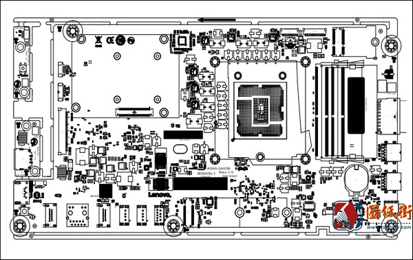 联想Lenovo A560-24IOB IB560SL1 NM-D681 Rev 1.0笔记本电脑主板点位图PDF