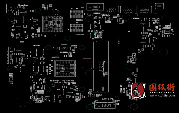 ASUS X540BP REV 2.0华硕笔记本电脑主板CAD点位图