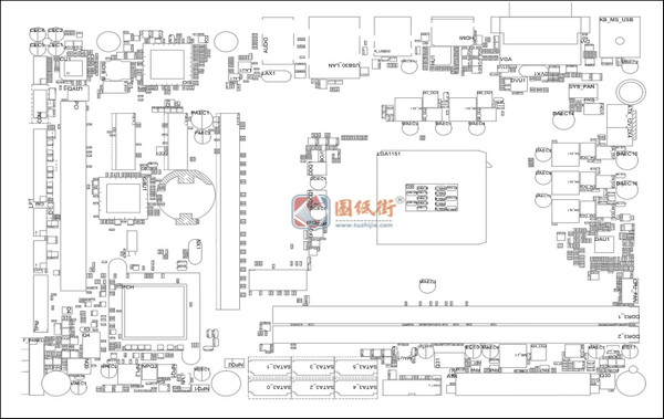 GA-B150M-HD3 DDR3主板点位图