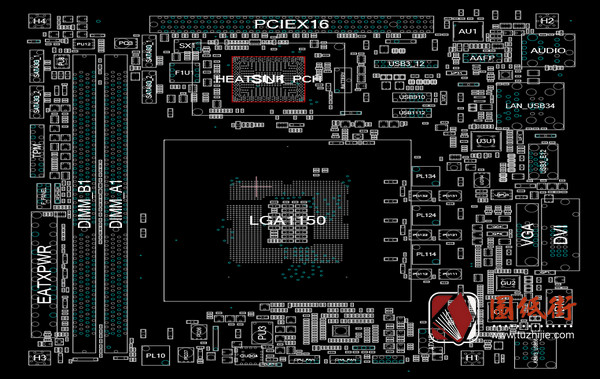 ASUS H81I-PLUS DP主板点位图