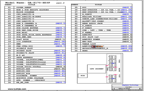 GA-Z170-HD3P主板图纸