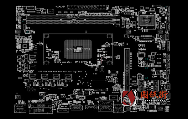 ASUS A320M-E电脑主板点位图