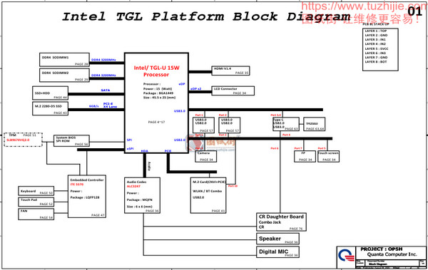 HP 15-DY 15S-FQ DA0P5HMB8E0惠普笔记本电路图