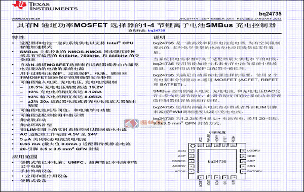 BQ24735中文数据手册