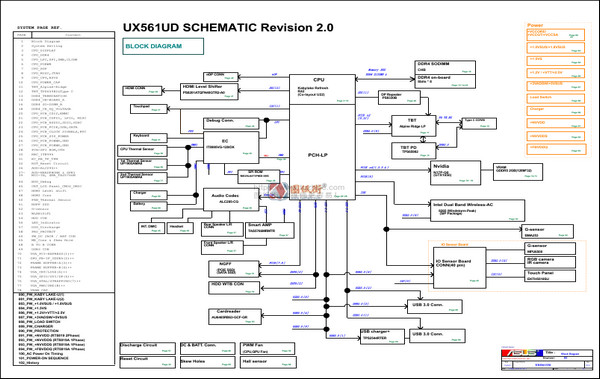 UX561UD 华硕主板线路图