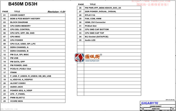 GA-B450M DS3H电脑主板图纸