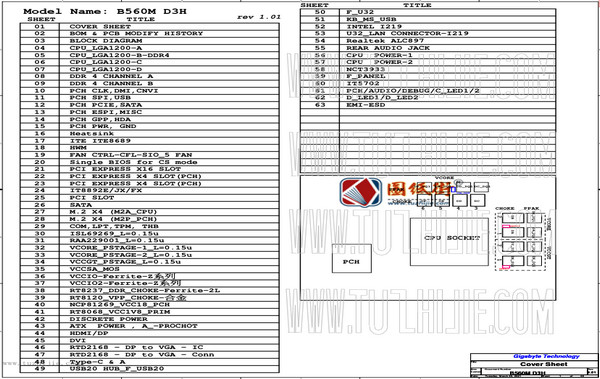 B560M D3H主板电路图合集