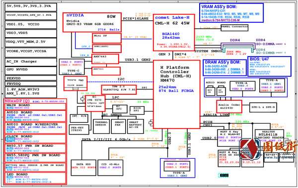 NH55NH58DPQ NH55DP NH58DP 6-71-NH5P0-D02主板图纸