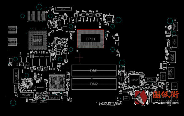 Dell G3 3590 18839-1主板点位图CAD