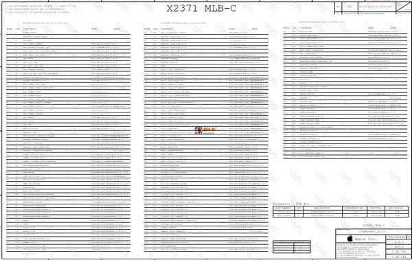 Apple Macbook A2779 820-02655-A X2371苹果笔记本电脑主板电路原理图