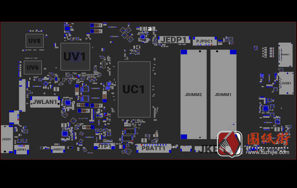 Dell 3511 3510 LA-L242P主板点位图